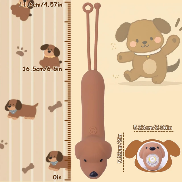 Alt view image 6 of 7 - Cute Dog Dimmable Silicone Flashlight, Portable Animal Flashlights with Hanging Strap, Compact Rechargeable Camping Light for Hiking Emergencies and Outdoor Use