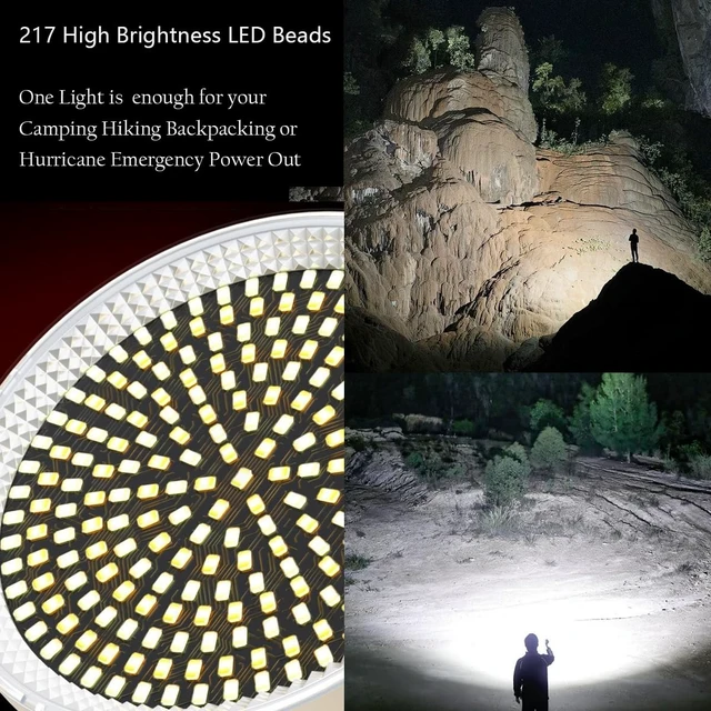 Alt view image 3 of 7 - 217 Led 9600Mah Large Size Solar Camping Tent Lights Hanging Lantern