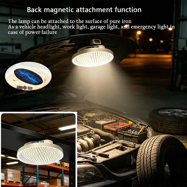 Alt view image 7 of 7 - 217 Led 9600Mah Large Size Solar Camping Tent Lights Hanging Lantern
