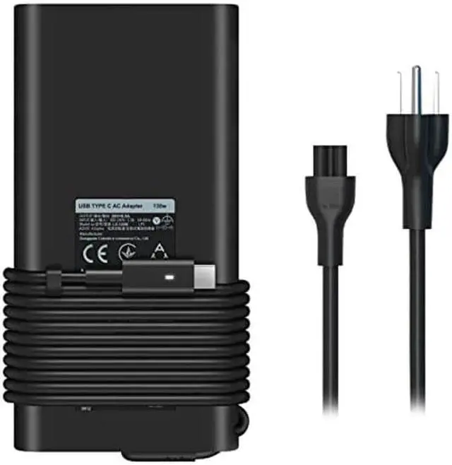Main image of 130W USB/Type C AC Adapter Replacement for Dell Precision 5530 Dell XPS 15 9575 2-in-1 9570 9500 XPS 17 9700 Power Supply Adapter Cord