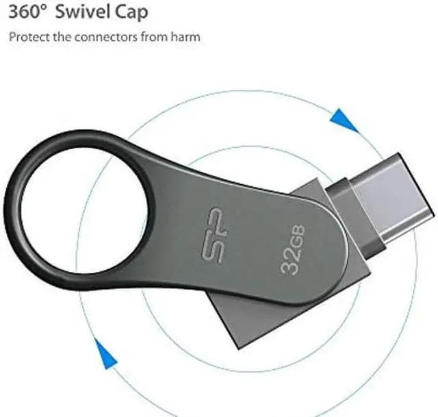 Alt view image 5 of 5 - Silicon Power 32GB USB-C Type C USB 3.0/3.1 Gen 1 Dual Flash Drive, Mobile C80