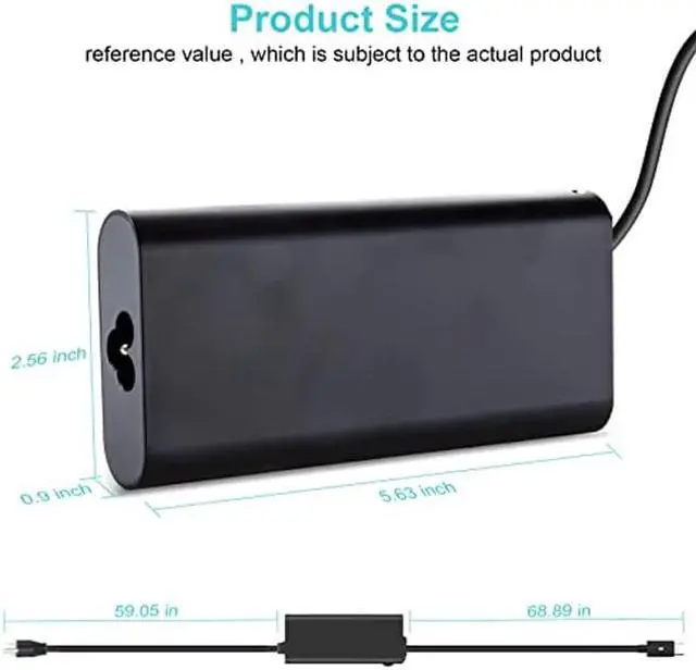 Alt view image 3 of 5 - Dell 130W Laptop Charger USB C Replacement for Dell XPS 15 9500 17 9700 9575 Latitude 5420 5520 7210 7310 7410 Precision 5550 5750 3550 3551 Type C AC Adapter Power Supply/Cord