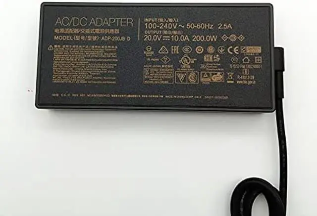 Alt view image 3 of 5 - ADP-200JB D 200W 20V 10A AC Charger Compatible with ASUS:TUF Dash F15 FX516PR FA506QR ROG Zephyrus G15 GA503QM-HQ121R GA50 6.0 x 3.7mm Laptop Power Supply Charger