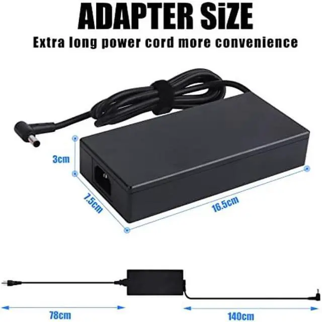Alt view image 5 of 5 - ADP-200JB D 200W 20V 10A AC Charger Compatible with ASUS:TUF Dash F15 FX516PR FA506QR ROG Zephyrus G15 GA503QM-HQ121R GA50 6.0 x 3.7mm Laptop Power Supply Charger