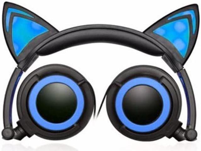 Kalkun ventilator Flipper Hype Cat Ears LED Headphones with mic (BLUE) with IN-LINE Microphone  Headphones & Accessories - Newegg.com