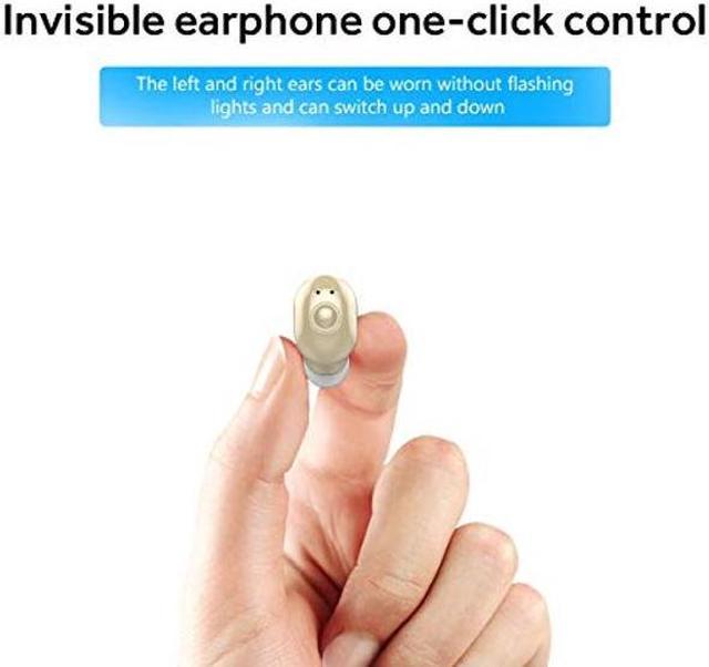 AIYIBEN Mini Bluetooth Earbud Smallest Wireless Invisible Headphone with  4-5 Hour Playtime Headset with Mic for iPhone & Android (Skin) 