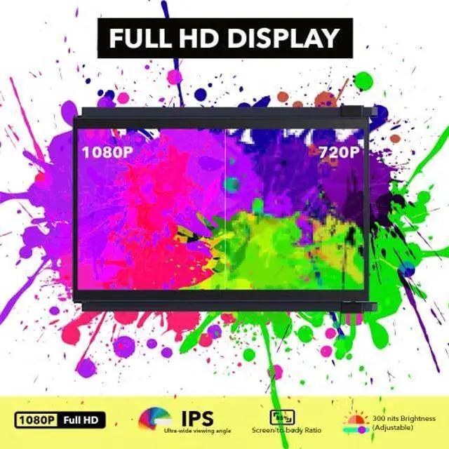 Alt view image 2 of 5 - New Mobile Pixels 2023 Duex Max Portable Monitor, 14.1" FHD 1080P IPS Ultra Slim Laptop Screen Extender, USB A/USB C Plug and Play Auto Rotated, Windows/Mac/Android/Switch Compatible (Set Sail Blue)