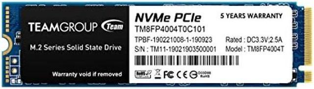 TEAMGROUP MP34 4TB TLC NVMe PCIe Gen3x4 M.2 2280 SSD Read/Write