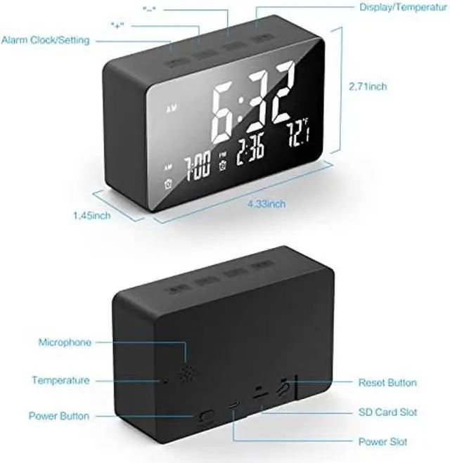 Alt view image 5 of 5 - EYSOO Hidden Camera Clock, 1080P Wireless Hidden WiFi Camera Spy Nanny Cam with Night Vision and Motion Detection, Room Thermometer, 140 Ultra Wide Angle, Hidden Spy Camera for Home Office Security