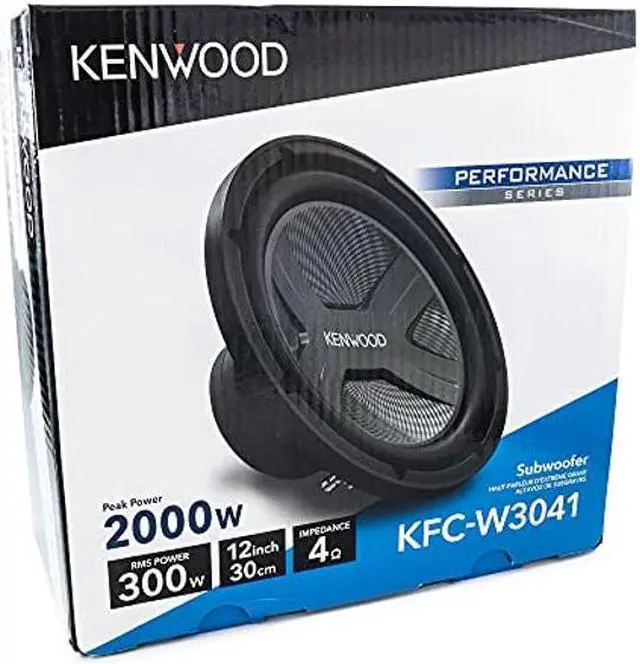 Alt view image 5 of 5 - Kenwood KFC-W3041 Car Subwoofer - 2000 Watts Maximum Power, 12 Inch, Single 4 Ohm Voice Coil, Sold Individually