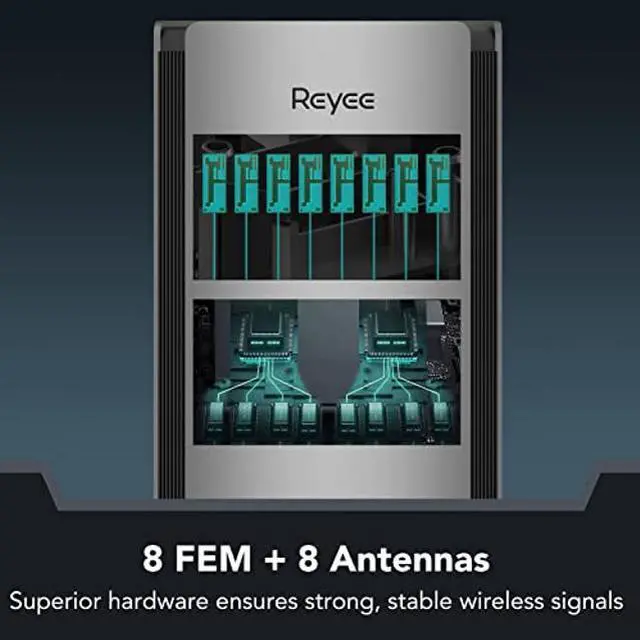 Alt view image 2 of 5 - Reyee WiFi 6 Router, Whole Home Mesh WiFi System, AX3200 WiFi 6 Wireless Router, Cover 3000Sq. Ft, Connect up to 110 Devices, R6 (1-Pack)