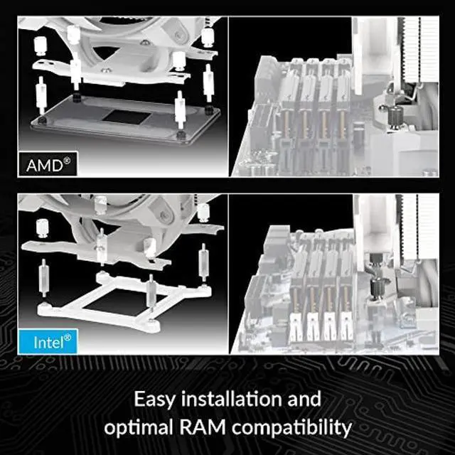 Alt view image 3 of 5 - ARCTIC Freezer 34 Esports Duo - Tower CPU Fan with BioniX P-Series case Fan in Push-Pull, 120 mm PWM CPU Air Cooler, for Intel and AMD Socket, LGA1700 Compatible - Grey/White