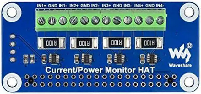 Alt view image 4 of 5 - 4-ch Current/Voltage/Power Monitor HAT for Raspberry Pi I2C/SMBus Interface Easy to Monitor Each Channel's Current, Voltage, and Power Consumption