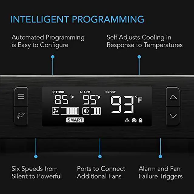 Alt view image 3 of 5 - AC Infinity AIRCOM T8, Quiet Cooling Blower Fan System For Digital Video Recorder 17" Rear-Exhaust for Receivers, Amps, DVR, AV Cabinet Components