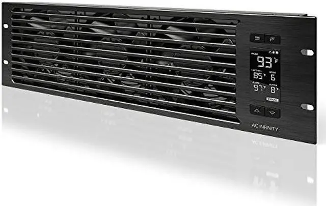 Main image of AC Infinity CLOUDPLATE T9-N, Rack Mount Fan Panel 3U, Intake Airflow, for Cooling AV, Home Theater, Network 19" Racks