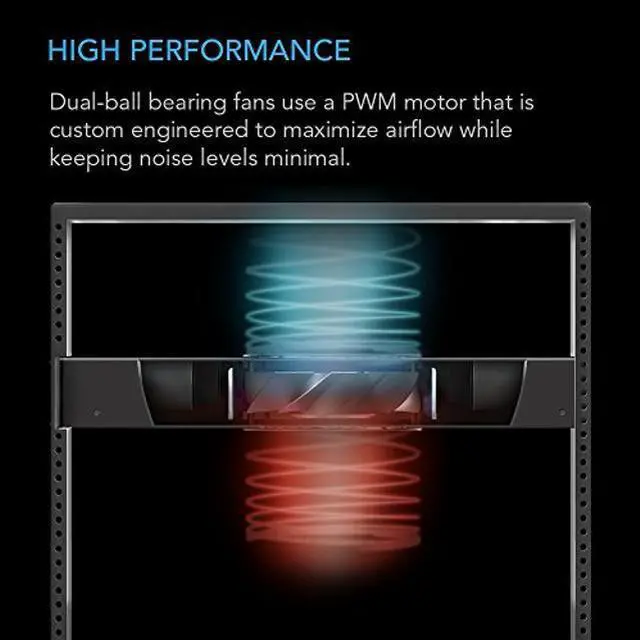 Alt view image 4 of 5 - AC Infinity CLOUDPLATE T2, Rack Mount Fan 1U, Top Exhaust Airflow, for Cooling AV, Home Theater, Network 19" Racks
