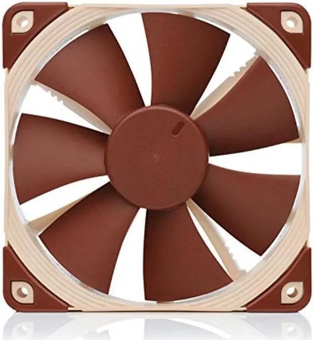 Alt view image 5 of 5 - Noctua NF-F12 5V, Premium Quiet Fan with USB Power Adaptor Cable, 3-Pin, 5V Version (120mm, Brown)