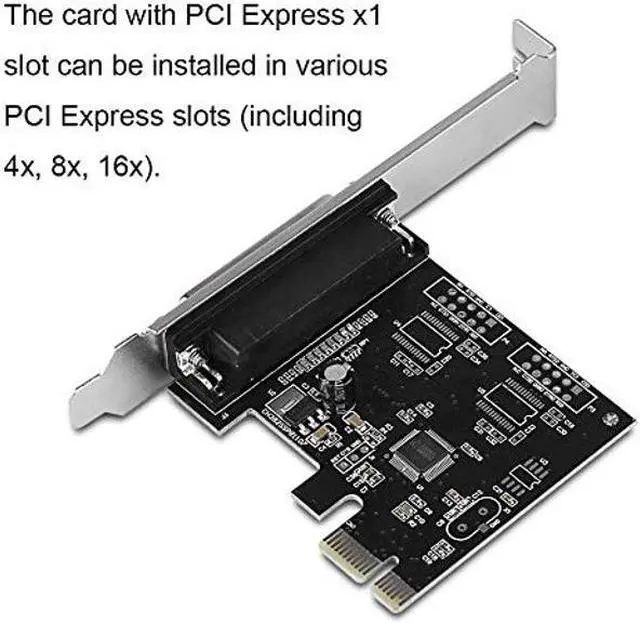 Alt view image 4 of 5 - PCIE to Parallel Port Card, Print Port LPT PCI-E LPT Printer Card Adapter DB25, for Windows, MAC and Linux. Suitable for Printers, Programmers, Scanners, etc.
