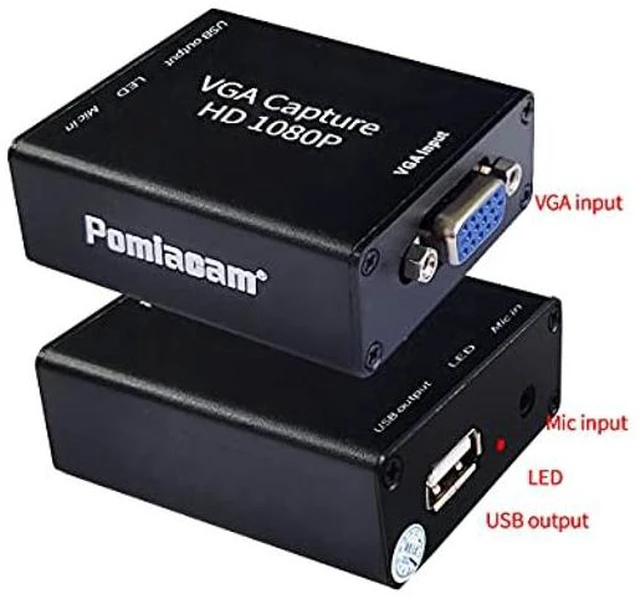 Alt view image 5 of 5 - Video Coverter VGA Capture Card,VGA to USB2.0 Converter,Audio and Video Capture Device,Plug-and-Play,USB Drive-Free HD 1080P Video Capture Tool for Windows,Linux and Android
