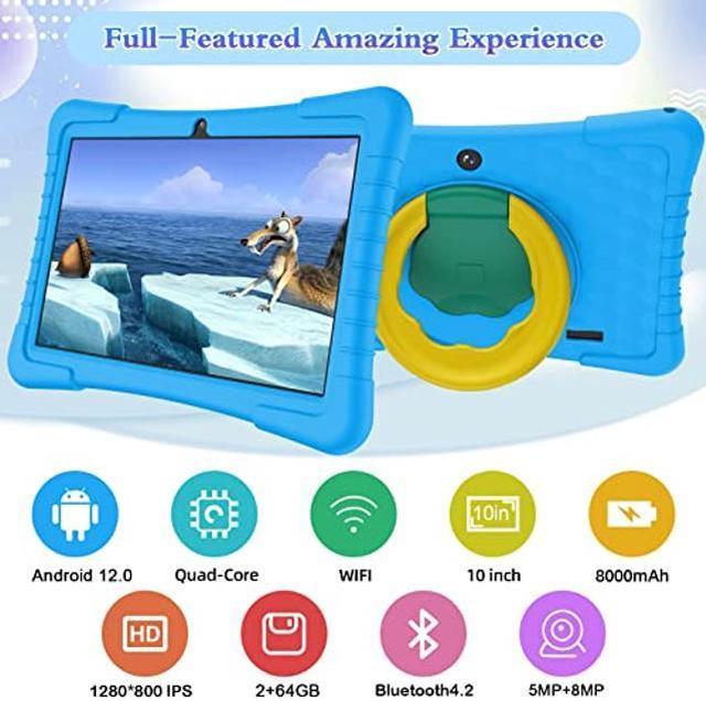 Kids Tablet, 10 inch Tablet for Kids Android 12 Tablet 2GB