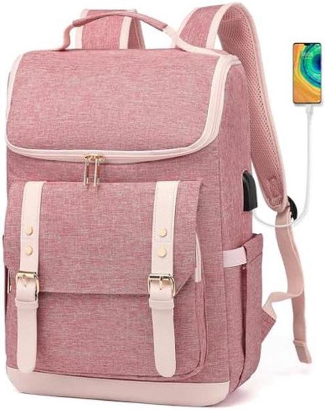 Women's backpack with outlet laptop sleeve