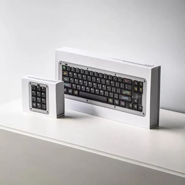 Alt view image 3 of 5 - Space Cables Stellar65 Gaming Keyboard Barebones Kit Acrylic 65% Keyboard (Frosted Dark Solder)