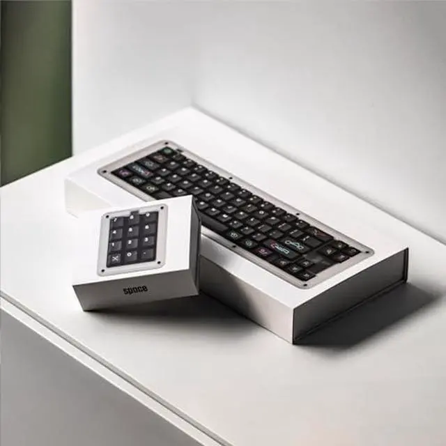 Alt view image 4 of 5 - Space Cables Stellar65 Gaming Keyboard Barebones Kit Acrylic 65% Keyboard (Frosted Dark Solder)