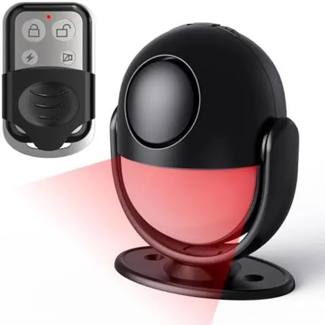 Main image of Motion Sensor Alarm, Wireless Infrared Portable Motion Detector Loud Alarm with Siren Light (328ft Remote Control, 125dB, Battery Powered), Door Motion Sensor Chime for Garage, Store