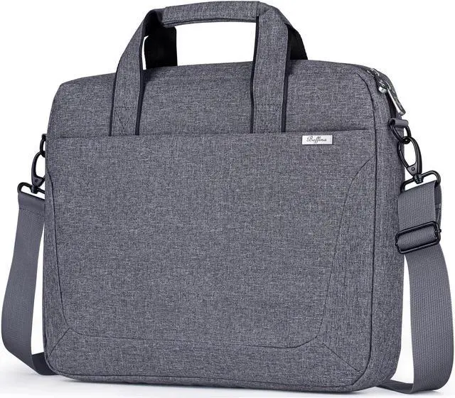 Main image of BAFFINA 17 17.3 Inch Laptop Shoulder Bag for Men Women,Waterproof Computer Carrying Case Messenger Bag with Strap for 17"-18" HP Dell,Laptop Briefcase for Office business Travel College School,Grey