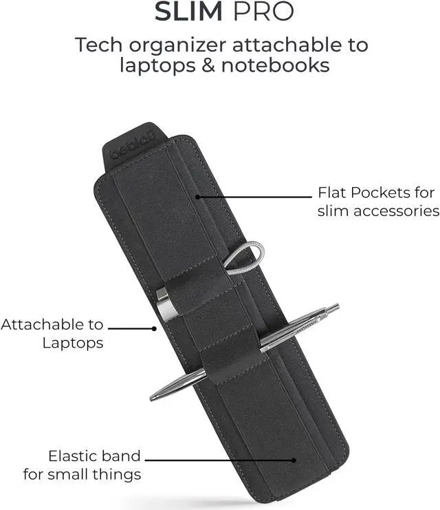 Alt view image 3 of 5 - Beblau Slim PRO Portable Tech Organizer  Attachable Laptop & Notebook Accessory | Fits 13"-17" | Backpack & Desk Organizer | Office, Home, & School | Work-from-Home |