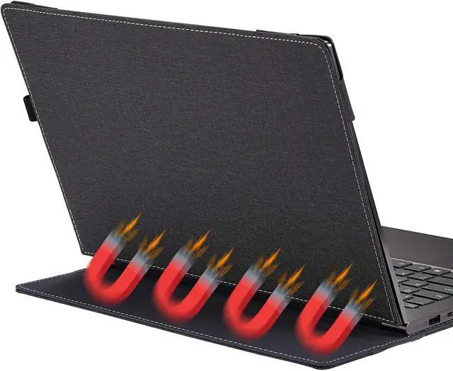 Alt view image 3 of 5 - Laptop Cover Case for Microsoft Surface Laptop Go 3 2023 12.4-inch,Compatible for Laptop Go 2 &Laptop GO Special-PurposeAnti Falling with Bracket(Black)