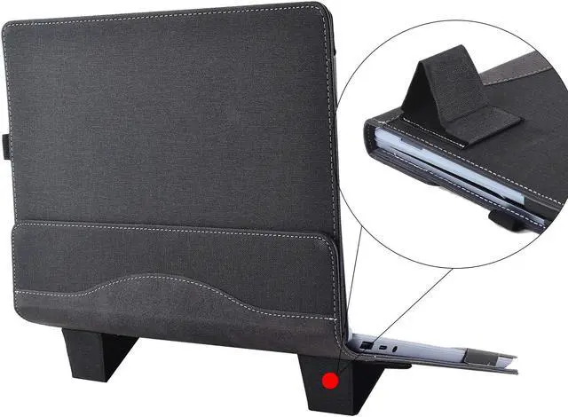 Alt view image 2 of 5 - Laptop Cover Case for Microsoft Surface Laptop Go 3 2023 12.4-inch,Compatible for Laptop Go 2 &Laptop GO Special-PurposeAnti Falling with Bracket(Black)