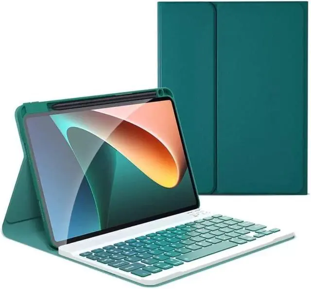 Main image of KMXDD Keyboard Case Compatible with iPad Air 11 inch M2/ iPad Air 5th 4th 10.9" Generation Keyboard Case iPad Pro 11 1st/2nd/3rd/4th Generation Color Keyboard Case Removable,Dark Green