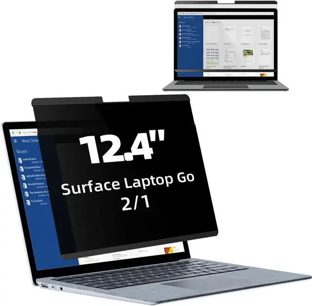 Main image of Mamol Magnetic Privacy Screen for 12.4 inch Microsoft Surface Laptop Go 2/1 Removable Anti Spy Glare Blue Light Filter, Surface Laptop Privacy Screen Protector 12.4 in