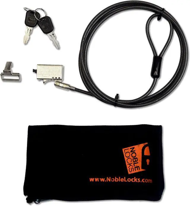 Alt view image 2 of 5 - Noble Locks TZ18T Low Profile Wedge Lock with Flat Key for Dell Consumer & Gaming Laptops