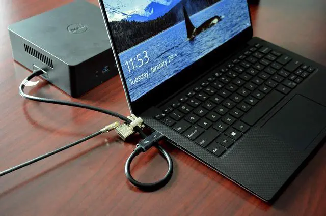 Alt view image 3 of 5 - Noble Locks TZ18T Low Profile Wedge Lock with Flat Key for Dell Consumer & Gaming Laptops