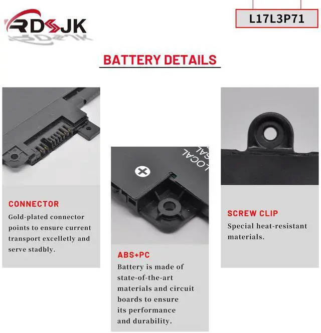 Alt view image 5 of 5 - L17L3P71 L17M3P71 L17S3P71 L17M3P72 01AV478 01AV479 01AV480 Laptop Battery for Lenovo ThinkPad T480s 20L7 20L8 20L7A011CD 20L7A01WCD 20L8S02D00 20L8S02E00 Series SB10K97620 SB10K97621 SB10K97622 57Wh