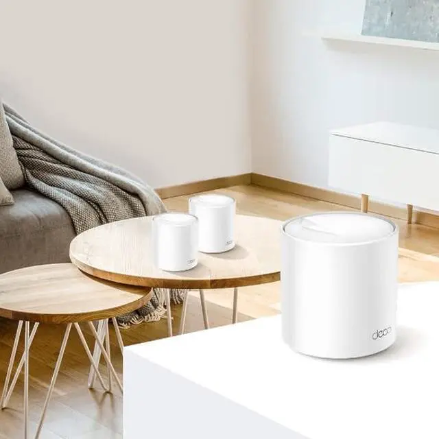 Alt view image 2 of 2 - TP-Link Deco X4300 Pro Whole Home Mesh Wi-Fi 6 System 3-Pack Speeds Up to 4,300 MBPS (White)