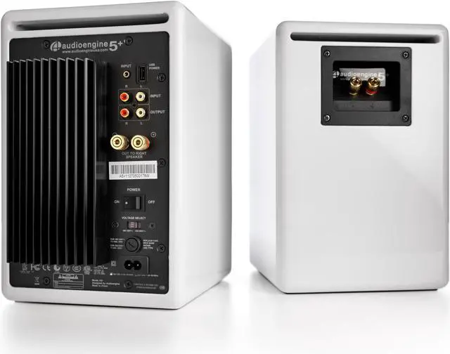 Alt view image 2 of 5 - Audioengine A5+ 150W Powered Home Music Speaker System for Studios, Home Theaters, Bookshelves, Gamers - for Music, Movies and Gaming (White, Pair)