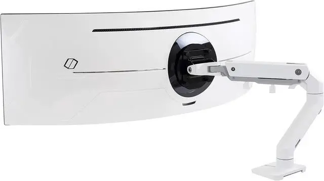 Main image of Ergotron - HX HD Premium Heavy Duty Gaming Monitor Arm, Single Monitor Desk Mount - for 1000R Curved Ultrawide Monitors Up to 49 Inches, 28 to 42 lbs, VESA 75x75mm or 100x100mm - HD Pivot, White
