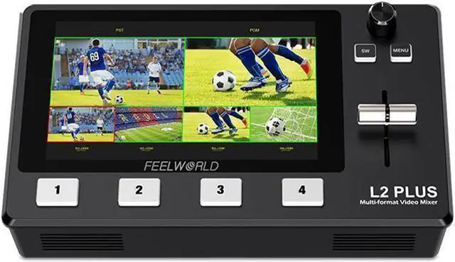 Main image of FEELWORLD L2 Plus Multi-Camera Video Mixer Switcher with 5.5" LCD Touch Screen PTZ Control Chroma Key Built-in Chroma Key and Logo Overlay USB3.0 Live Streaming