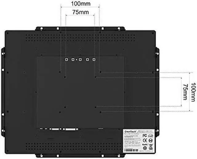 Alt view image 4 of 5 - GreenTouch 19 inch Ultra Slim Touch Open Frame Monitor, HDMI/VGA/DVI Interface, 1280 x 1024 Resolution, Industrial Touch Display