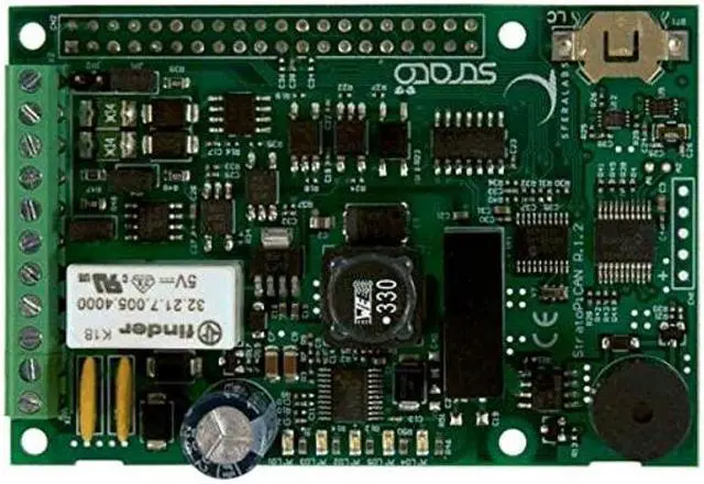 Alt view image 3 of 4 - Sfera Labs Strato Pi CAN Pi4B 4GB - DIN-Rail Case, 1 Relay, RS-485, CAN, Real Time Clock, Hardware Watchdog, Buzzer, Secure Element Chip, CE/FCC/IC/RoHS Compliant