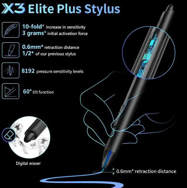 Alt view image 3 of 5 - XP-PEN Artist Pro 16 Drawing Tablet with Screen 15.6 Inch Drawing Display Full Laminated Graphics Pen Display & XP-PEN Deco mini7W Wireless Graphics Drawing Tablet 7X 4.37 Inches