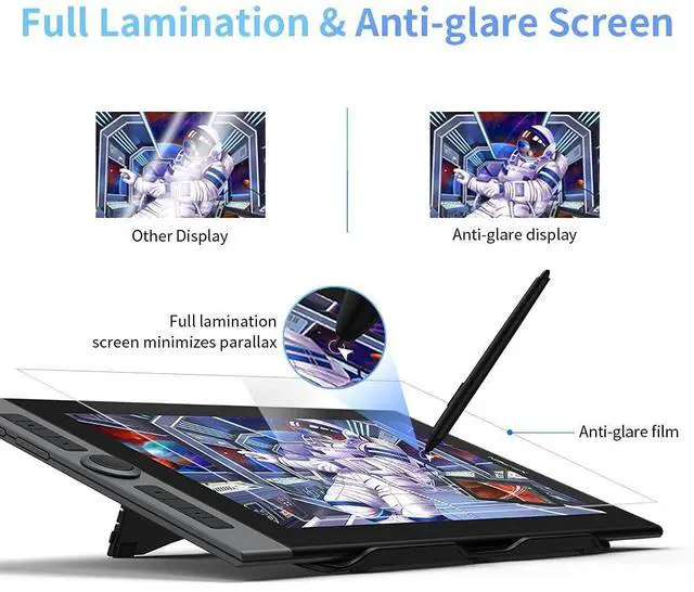 Alt view image 5 of 5 - XP-PEN Artist Pro 16 Drawing Tablet with Screen 15.6 Inch Drawing Display Full Laminated Graphics Pen Display & XP-PEN Deco mini7W Wireless Graphics Drawing Tablet 7X 4.37 Inches