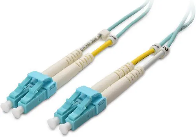 Main image of Cable Matters 40Gb OFNP Plenum Rated Multimode Duplex 50/125 OM4 Fiber Cable, LC to LC Fiber Optic Cable - 98.4ft / 30m