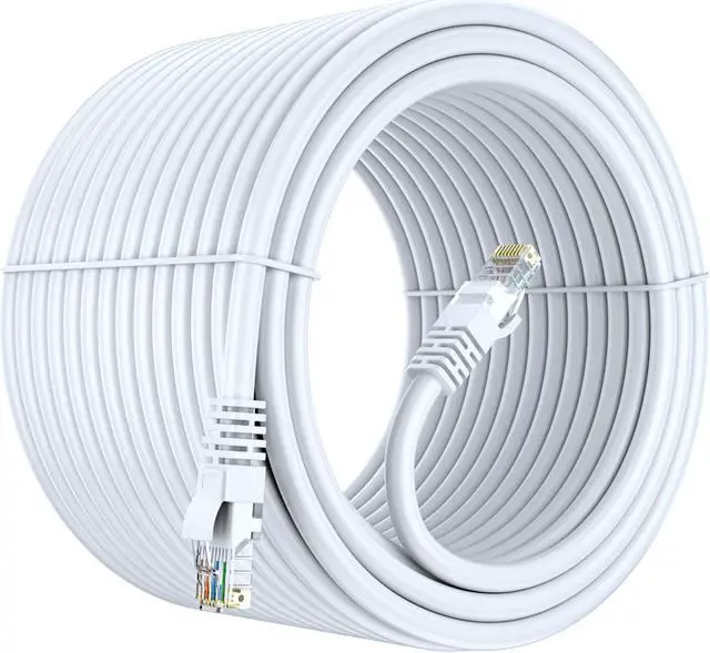 Main image of Maximm Cat 6 Ethernet Cable 250 Ft, 100% Pure Copper, Cat6 Cable LAN Cable, Internet Cable, Patch Cable and Network Cable - UTP (White) 250 Feet