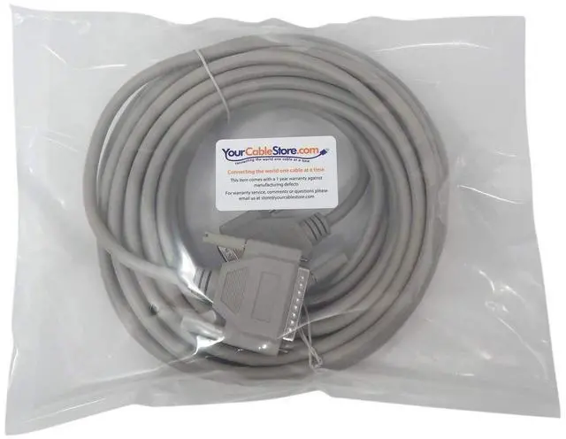 Alt view image 2 of 2 - Your Cable Store 50 Foot DB25 25 Pin Serial Port Cable Male/Male RS232