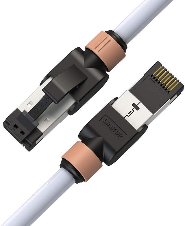 Main image of LINKUP - [Tested with Versiv CableAnalyzer] Cat7 Ethernet Cable -2 FT (12 Pack) 10G Double Shielded RJ45 S/FTP | Network Internet LAN Switch Router Game | High-Speed | 26AWG White