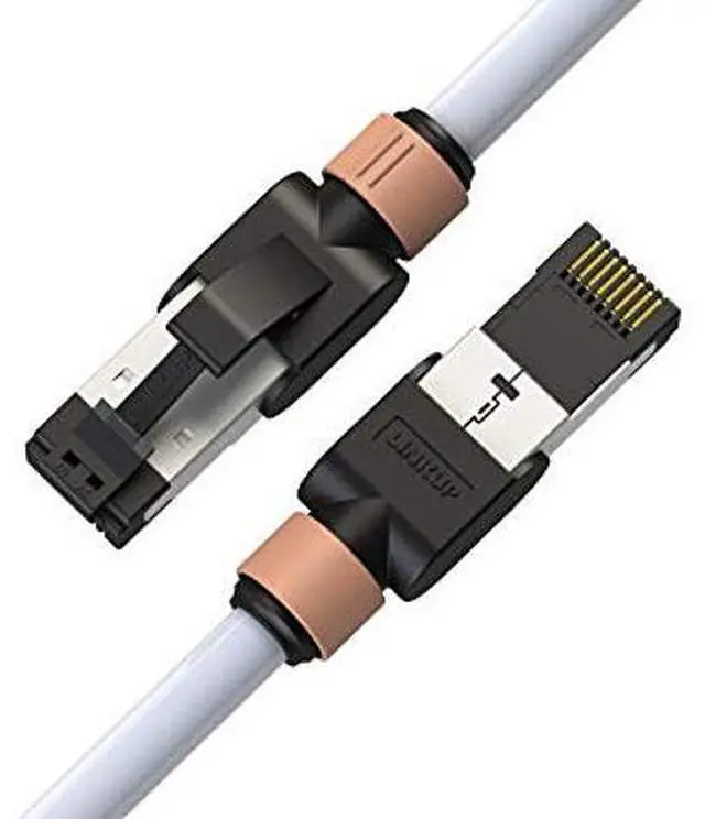 Main image of LINKUP - [Tested with Versiv CableAnalyzer] Cat7 Ethernet Cable -2 FT (6 Pack) 10G Double Shielded RJ45 S/FTP | Network Internet LAN Switch Router Game | High-Speed | 26AWG White